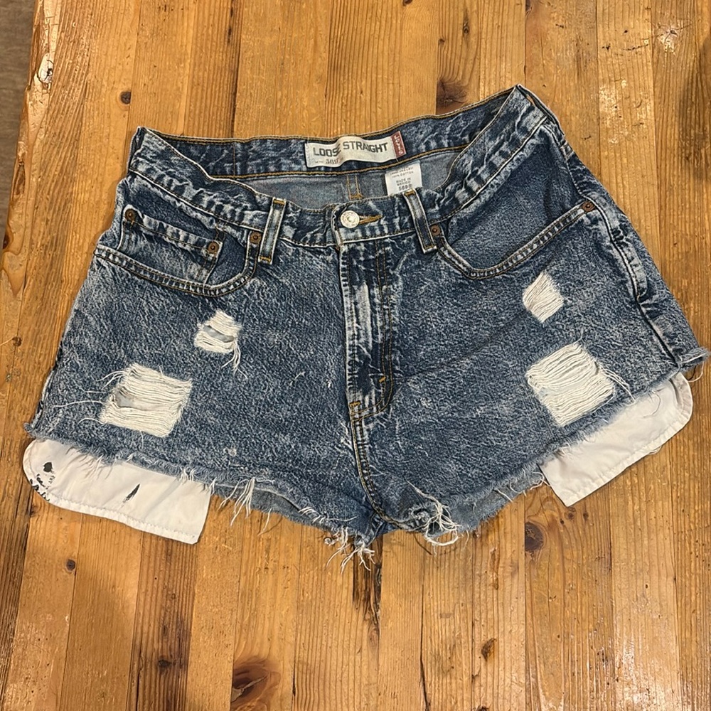 Levi’s Loose Straight Denim Shorts, Medium Wash, Size W31